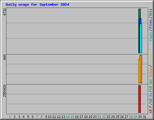 Daily usage for September 2024