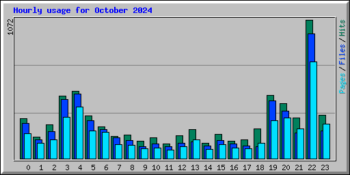 Hourly usage for October 2024