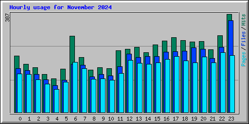 Hourly usage for November 2024