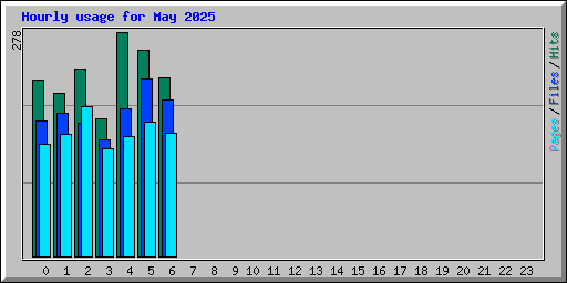 Hourly usage for May 2025