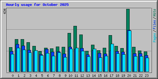 Hourly usage for October 2025