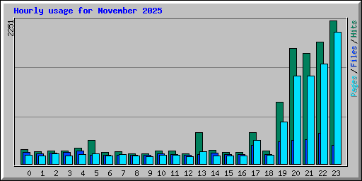 Hourly usage for November 2025