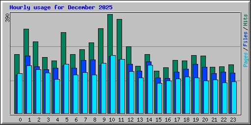 Hourly usage for December 2025