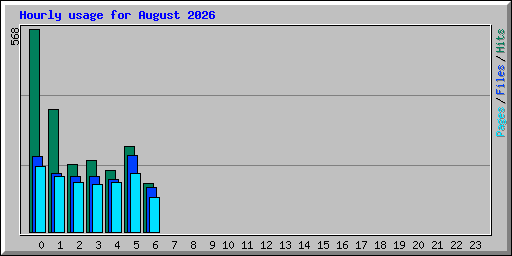 Hourly usage for August 2026